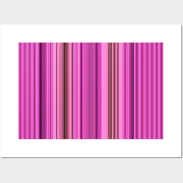 Pink Stripes Wall Art by StripePatterns